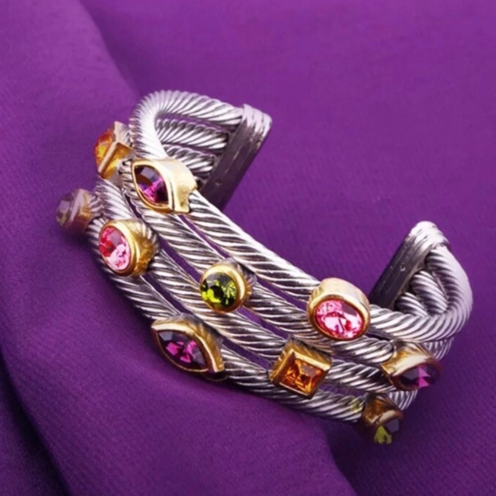 Gemstone Cable Cuff - Picture 5 of 11